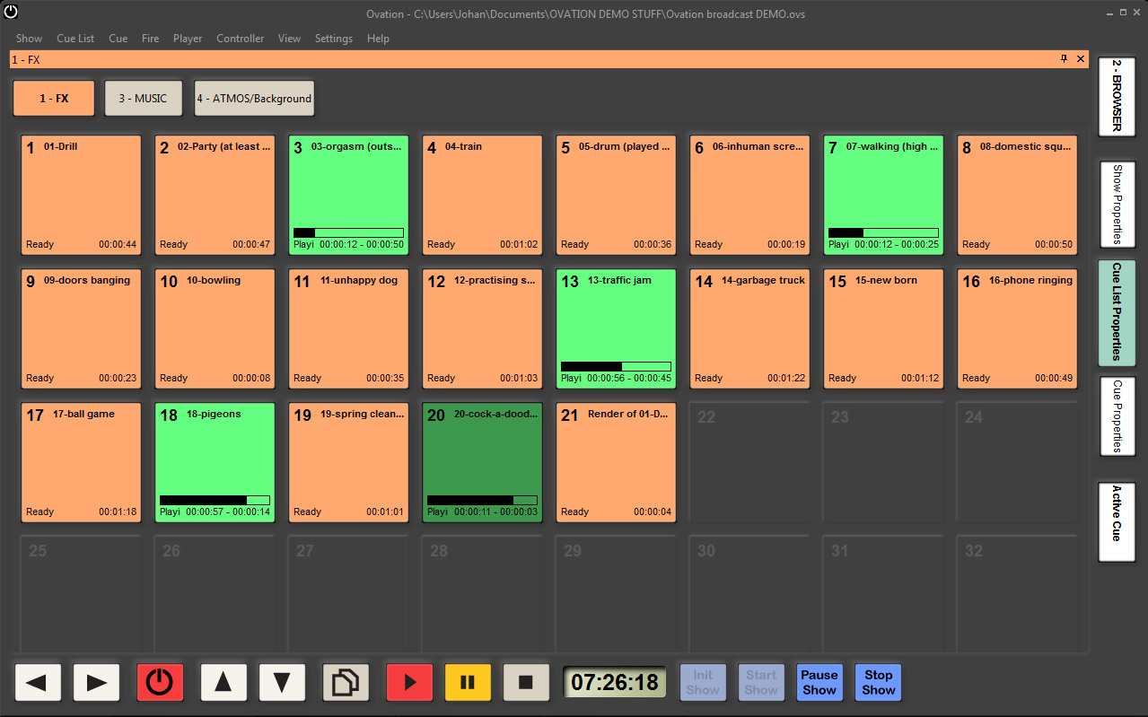 Ovation | Audio & Event Sequencer