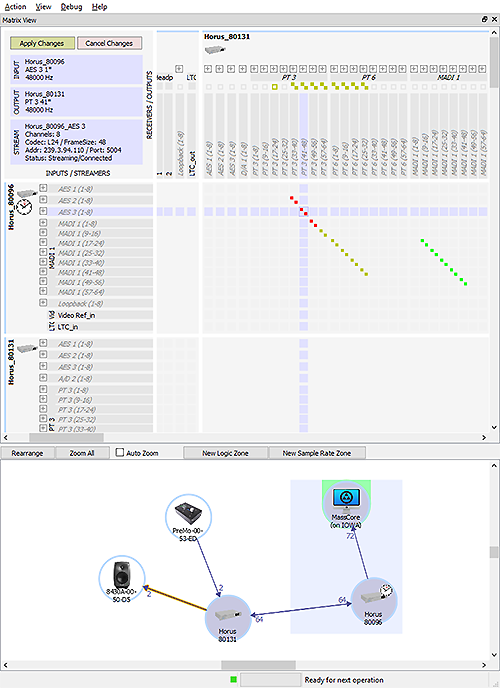 ANEMAN Audio Network Manager window